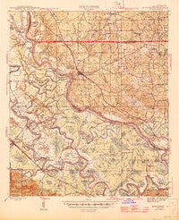 Montgomery Louisiana Historical topographic map, 1:62500 scale, 15 X 15 Minute, Year 1945