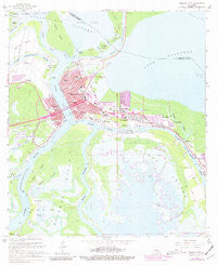 Morgan City Louisiana Historical topographic map, 1:24000 scale, 7.5 X 7.5 Minute, Year 1966