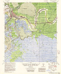 Morgan City Louisiana Historical topographic map, 1:62500 scale, 15 X 15 Minute, Year 1954