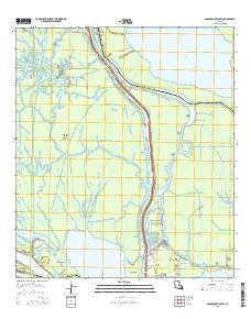 Napoleonville SW Louisiana Current topographic map, 1:24000 scale, 7.5 X 7.5 Minute, Year 2015