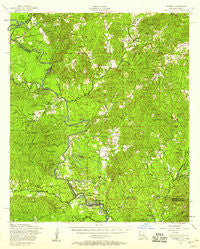 Negreet Louisiana Historical topographic map, 1:62500 scale, 15 X 15 Minute, Year 1954