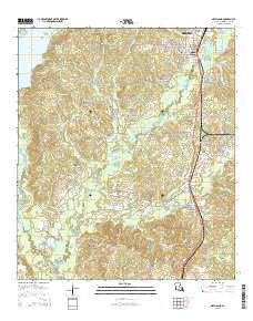 New Llano Louisiana Current topographic map, 1:24000 scale, 7.5 X 7.5 Minute, Year 2015