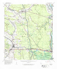 Palmetto Louisiana Historical topographic map, 1:62500 scale, 15 X 15 Minute, Year 1959
