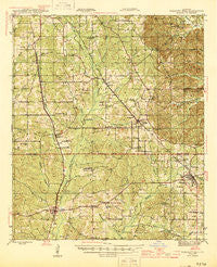 Pleasant Hill Louisiana Historical topographic map, 1:62500 scale, 15 X 15 Minute, Year 1944