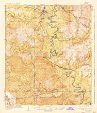 Pollock Louisiana Historical topographic map, 1:62500 scale, 15 X 15 Minute, Year 1936
