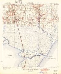 Ponchatoula Louisiana Historical topographic map, 1:62500 scale, 15 X 15 Minute, Year 1935