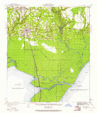 Ponchatoula Louisiana Historical topographic map, 1:62500 scale, 15 X 15 Minute, Year 1951