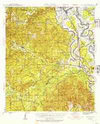 Provencal Louisiana Historical topographic map, 1:62500 scale, 15 X 15 Minute, Year 1943