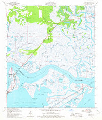 Rigolets Louisiana Historical topographic map, 1:24000 scale, 7.5 X 7.5 Minute, Year 1956