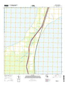 Ruddock Louisiana Current topographic map, 1:24000 scale, 7.5 X 7.5 Minute, Year 2015