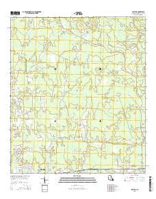 Satsuma Louisiana Current topographic map, 1:24000 scale, 7.5 X 7.5 Minute, Year 2015