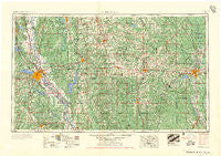 Shreveport Louisiana Historical topographic map, 1:250000 scale, 1 X 2 Degree, Year 1956