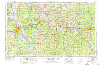 Shreveport Louisiana Historical topographic map, 1:250000 scale, 1 X 2 Degree, Year 1955