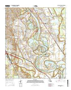 Shreveport East Louisiana Current topographic map, 1:24000 scale, 7.5 X 7.5 Minute, Year 2015