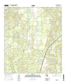 Singer Louisiana Current topographic map, 1:24000 scale, 7.5 X 7.5 Minute, Year 2015