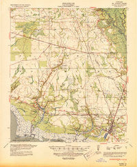Slidell Louisiana Historical topographic map, 1:62500 scale, 15 X 15 Minute, Year 1939