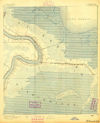 St. Bernard Louisiana Historical topographic map, 1:62500 scale, 15 X 15 Minute, Year 1892