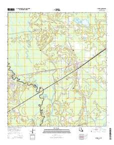 Starks Louisiana Current topographic map, 1:24000 scale, 7.5 X 7.5 Minute, Year 2015