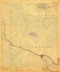 Thibodaux Louisiana Historical topographic map, 1:62500 scale, 15 X 15 Minute, Year 1892