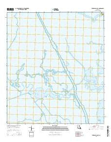 Three Bayou Bay Louisiana Current topographic map, 1:24000 scale, 7.5 X 7.5 Minute, Year 2015
