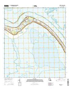 Triumph Louisiana Current topographic map, 1:24000 scale, 7.5 X 7.5 Minute, Year 2015