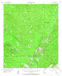 Tullos Louisiana Historical topographic map, 1:62500 scale, 15 X 15 Minute, Year 1954