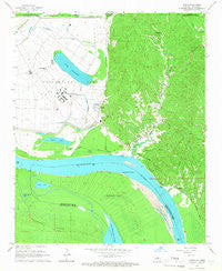 Tunica Mississippi Historical topographic map, 1:24000 scale, 7.5 X 7.5 Minute, Year 1965