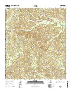 Vernon Louisiana Current topographic map, 1:24000 scale, 7.5 X 7.5 Minute, Year 2015