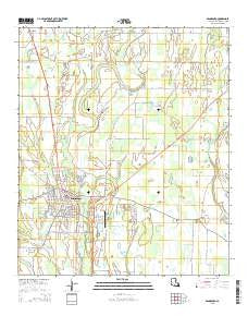 Winnsboro Louisiana Current topographic map, 1:24000 scale, 7.5 X 7.5 Minute, Year 2015