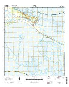 Yscloskey Louisiana Current topographic map, 1:24000 scale, 7.5 X 7.5 Minute, Year 2015
