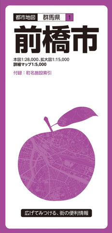 Buy map Maebashi City Map