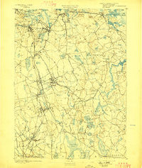 Abington Massachusetts Historical topographic map, 1:62500 scale, 15 X 15 Minute, Year 1893