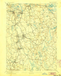 Abington Massachusetts Historical topographic map, 1:62500 scale, 15 X 15 Minute, Year 1893