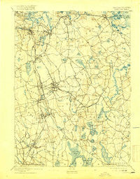 Abington Massachusetts Historical topographic map, 1:62500 scale, 15 X 15 Minute, Year 1893