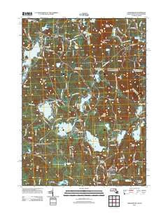 Ashburnham Massachusetts Historical topographic map, 1:24000 scale, 7.5 X 7.5 Minute, Year 2012