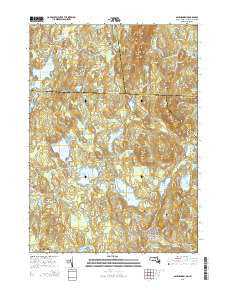 Ashburnham Massachusetts Current topographic map, 1:24000 scale, 7.5 X 7.5 Minute, Year 2015