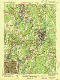 Attleboro Massachusetts Historical topographic map, 1:31680 scale, 7.5 X 7.5 Minute, Year 1943