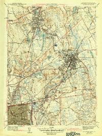 Attleboro Massachusetts Historical topographic map, 1:31680 scale, 7.5 X 7.5 Minute, Year 1943