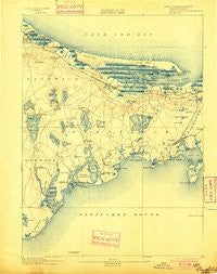 Barnstable Massachusetts Historical topographic map, 1:62500 scale, 15 X 15 Minute, Year 1893