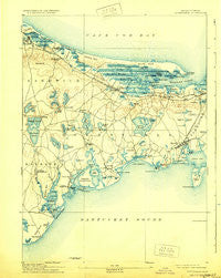 Barnstable Massachusetts Historical topographic map, 1:62500 scale, 15 X 15 Minute, Year 1893