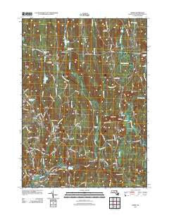 Barre Massachusetts Historical topographic map, 1:24000 scale, 7.5 X 7.5 Minute, Year 2012