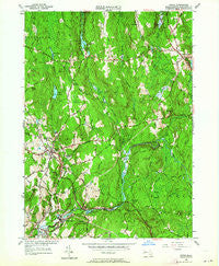 Barre Massachusetts Historical topographic map, 1:24000 scale, 7.5 X 7.5 Minute, Year 1954