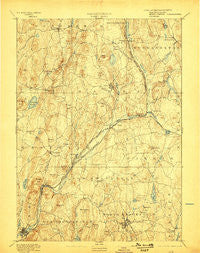 Barre Massachusetts Historical topographic map, 1:62500 scale, 15 X 15 Minute, Year 1894