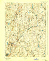 Barre Massachusetts Historical topographic map, 1:62500 scale, 15 X 15 Minute, Year 1894