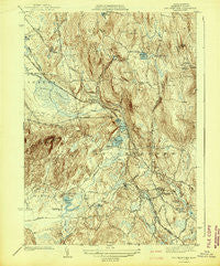 Belchertown Massachusetts Historical topographic map, 1:31680 scale, 7.5 X 7.5 Minute, Year 1942