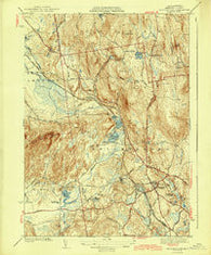 Belchertown Massachusetts Historical topographic map, 1:31680 scale, 7.5 X 7.5 Minute, Year 1943