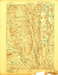Belchertown Massachusetts Historical topographic map, 1:62500 scale, 15 X 15 Minute, Year 1893