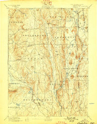 Belchertown Massachusetts Historical topographic map, 1:62500 scale, 15 X 15 Minute, Year 1893