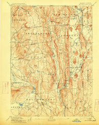 Belchertown Massachusetts Historical topographic map, 1:62500 scale, 15 X 15 Minute, Year 1893