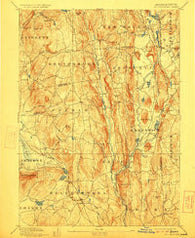 Belchertown Massachusetts Historical topographic map, 1:62500 scale, 15 X 15 Minute, Year 1893